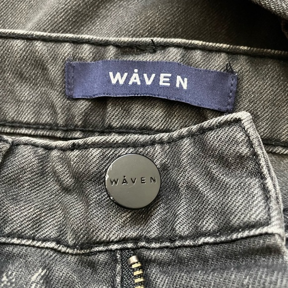 WAVEN ELSA DISTRESSED MOM JEANS - BLACK - Picture 5 of 8